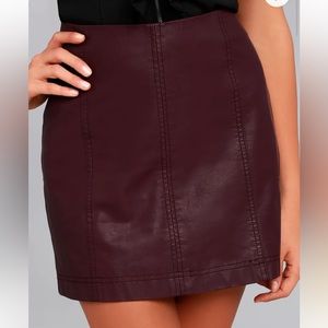 Free People Modern Femme Faux Mini Skirt